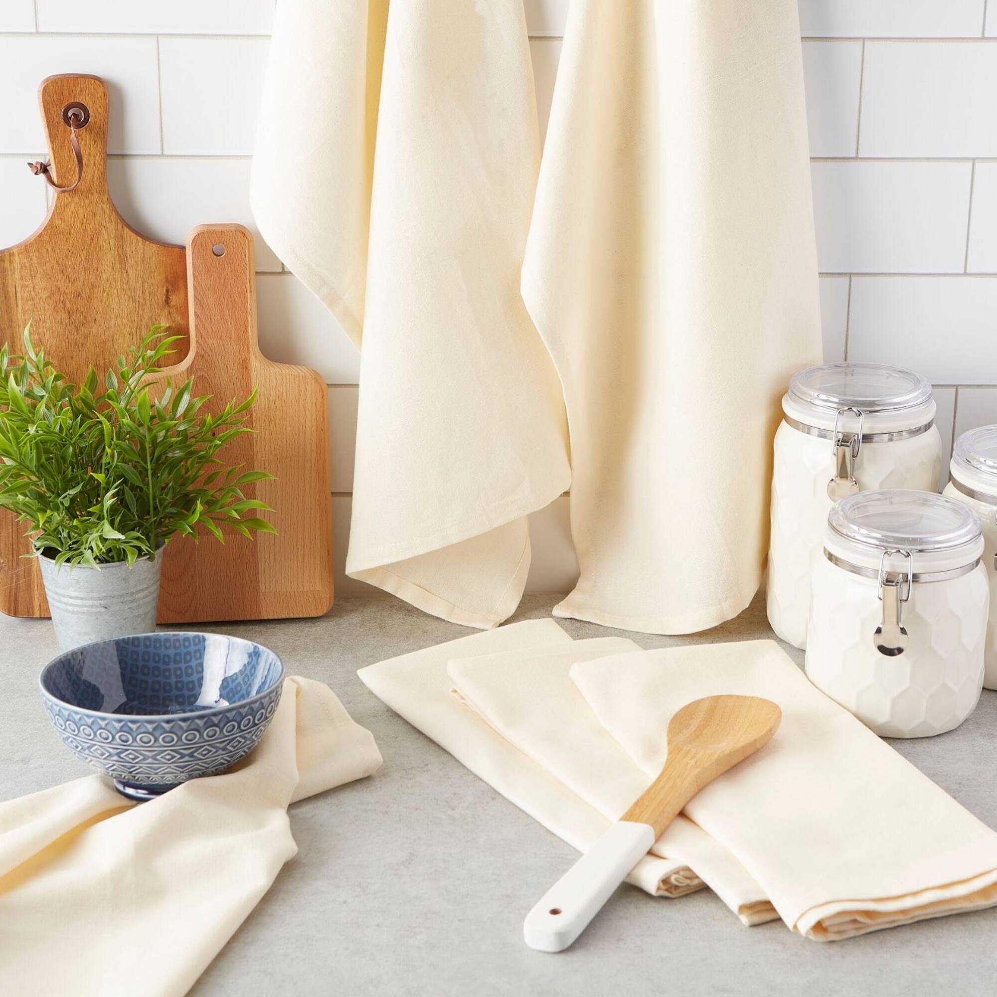 DII® Natural Flat Woven Dishtowels, 6ct.